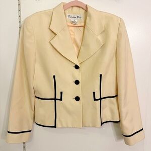 CHRISTIAN DIOR Vintage 100% silk blazer